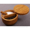 Olive Wood Salt Keeper With 2 Holes